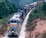 Seaboard Boast Line B23-7 #5109 heads north for Frisco's East Thomas Yard at Birmingham with interchange train #334 